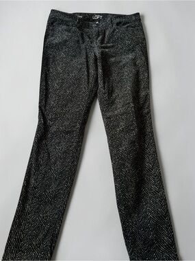 LOFT Super Skinny Pants Women’s 27/4 Abstract Animal Print Stretch Pants Casual